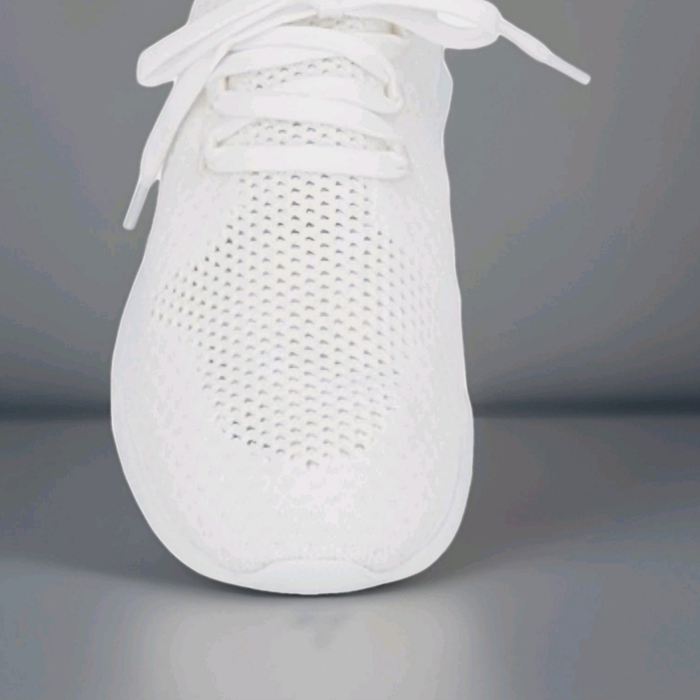 Giorgio Armani Womens White lace-up fabric sneakers w leather details Wms US 10 - Picture 7 of 8